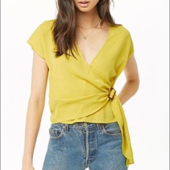 chiffon surplice top